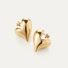 Art Heart Puff Earrings