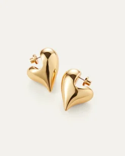 Art Heart Puff Earrings