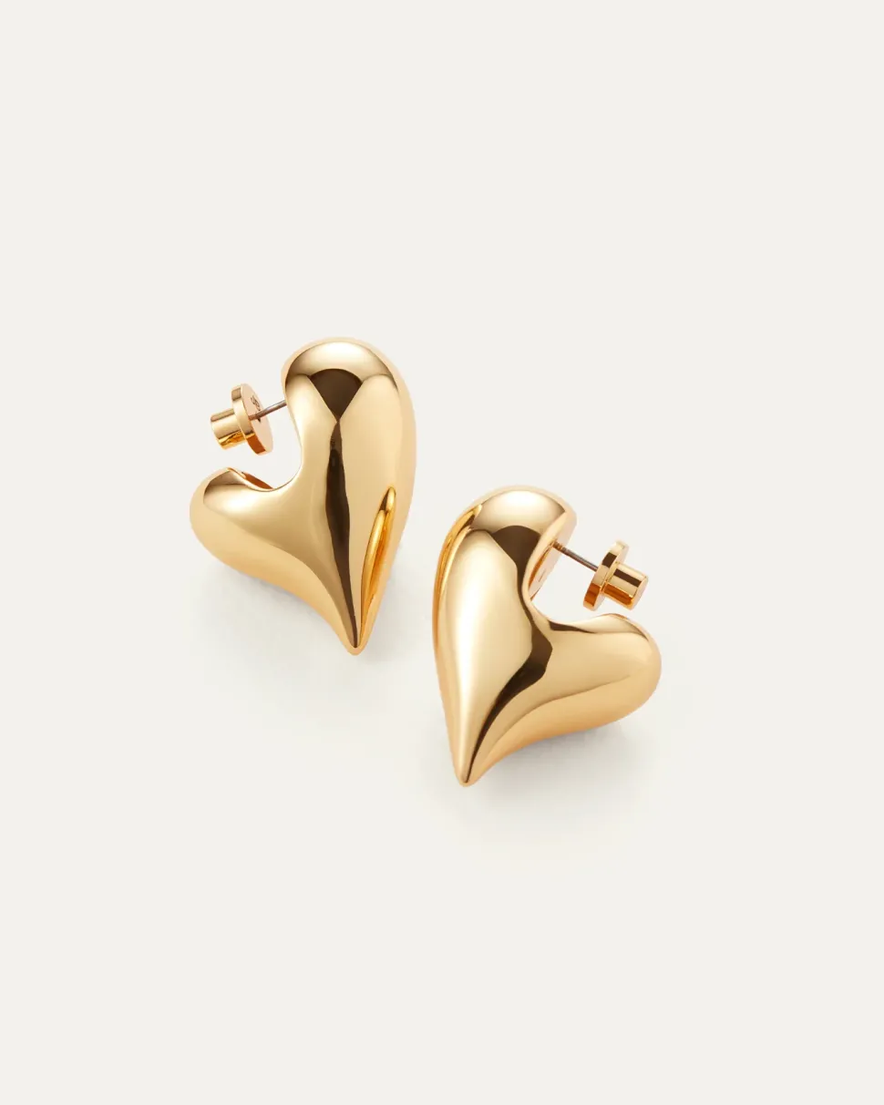 Art Heart Puff Earrings
