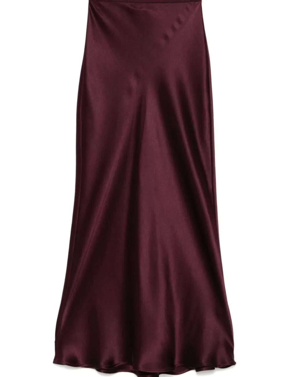 Bar Silk Skirt - Bordeaux
