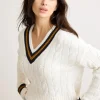 Blair Cable Vneck Sweater