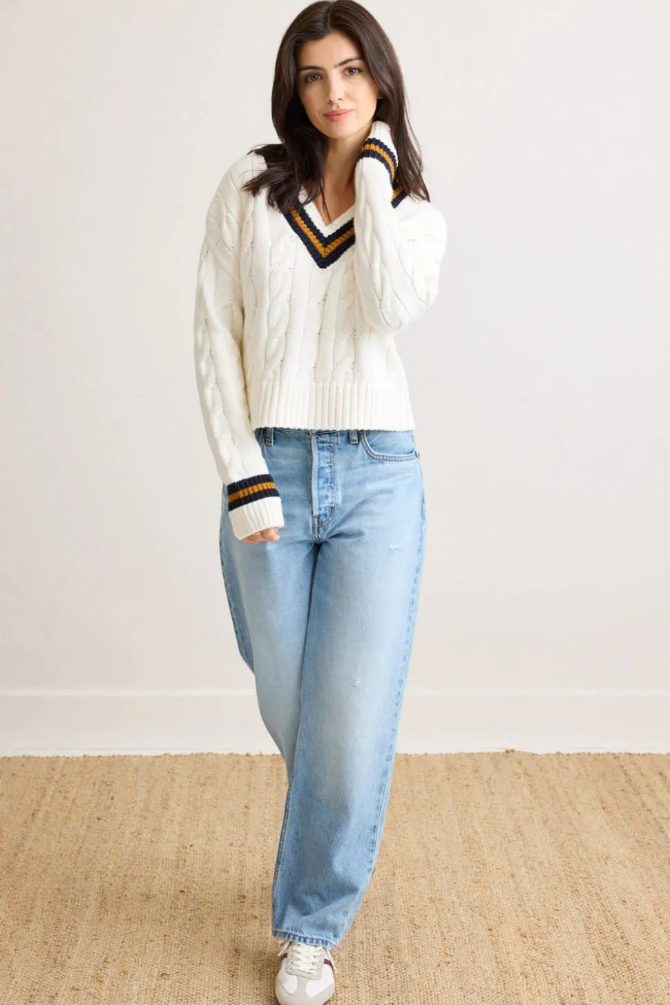 Blair Cable Vneck Sweater
