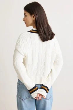 Blair Cable Vneck Sweater