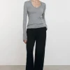 Cashmere Easy Cuffed Uneck