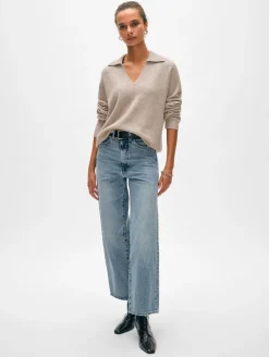 Cashmere Easy Polo Sweater