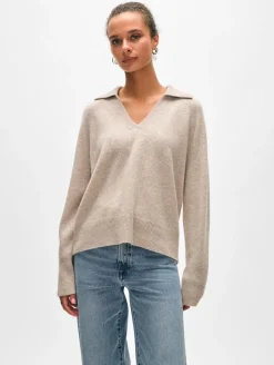 Cashmere Easy Polo Sweater