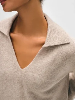 Cashmere Easy Polo Sweater