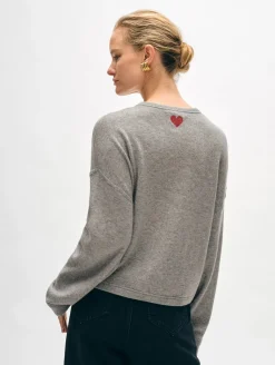 Cashmere Mini Heart Sweatshirt