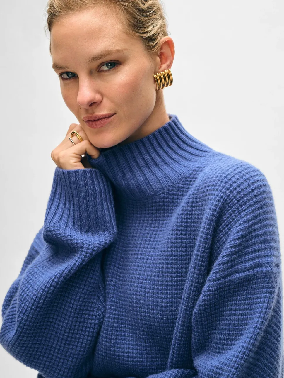 Cashmere Waffle Standneck
