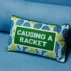 Causing A Racket Needlepoint Pillow