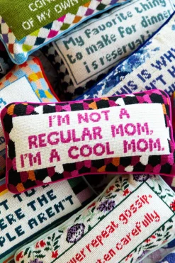 Cool Mom Needlepoint Pillow