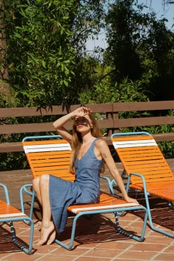 Denim Vneck Slip Dress