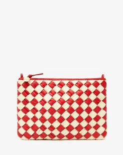 Flat Clutch - Rossa Checker