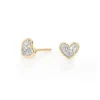 Folded Heart Post Earrings