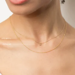 14k Gold Initial Necklace