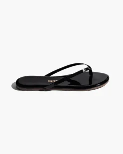 Lily Flip Flops in Gloss Licorice