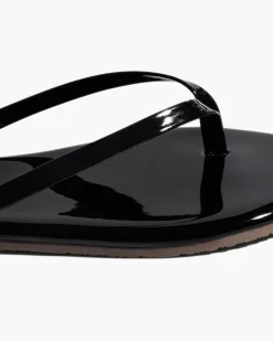 Lily Flip Flops in Gloss Licorice