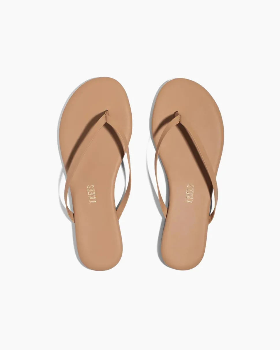 Lily Nude Flip Flops in Matte Cocobutter