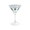 Martini Glass With Handblown Glass Olive