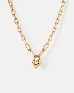 Padlock Heart Pendant Necklace
