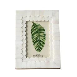 Scalloped Bone Photo Frame