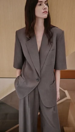 Short Sleeve Oversized Blazer