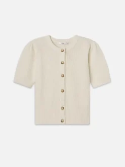 Shrunken Short Sleeve Cardigan