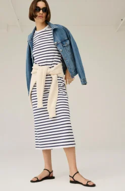 The Perfect Tee Dress - Navy Stripe