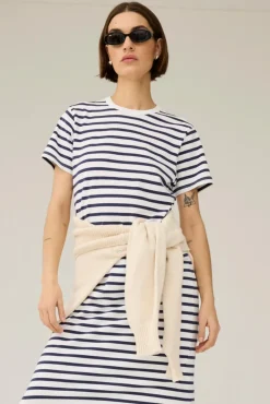 The Perfect Tee Dress - Navy Stripe