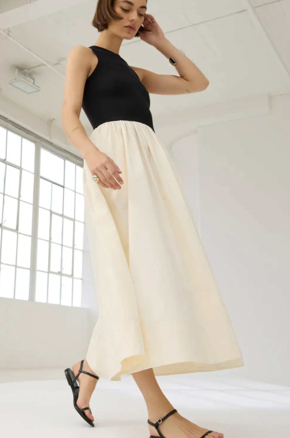 The RSVP Dress - Black + Cream