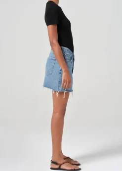 V-Waist Mini Skirt in Fairway