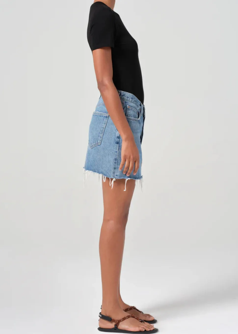 V-Waist Mini Skirt in Fairway