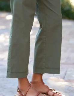 Westport Italian Wide Leg Chino - Army