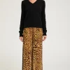 Wide Leg Trouser - Leopard