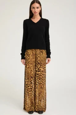 Wide Leg Trouser - Leopard