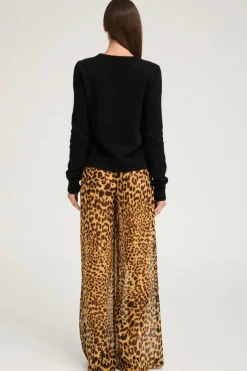 Wide Leg Trouser - Leopard